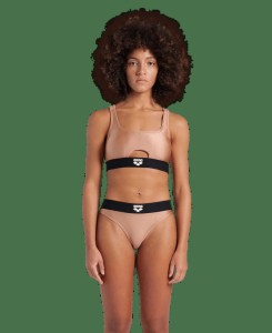 Strój kąpielowy damski dwuczęściowy bikini na basen sportowy Arena Logo Tape