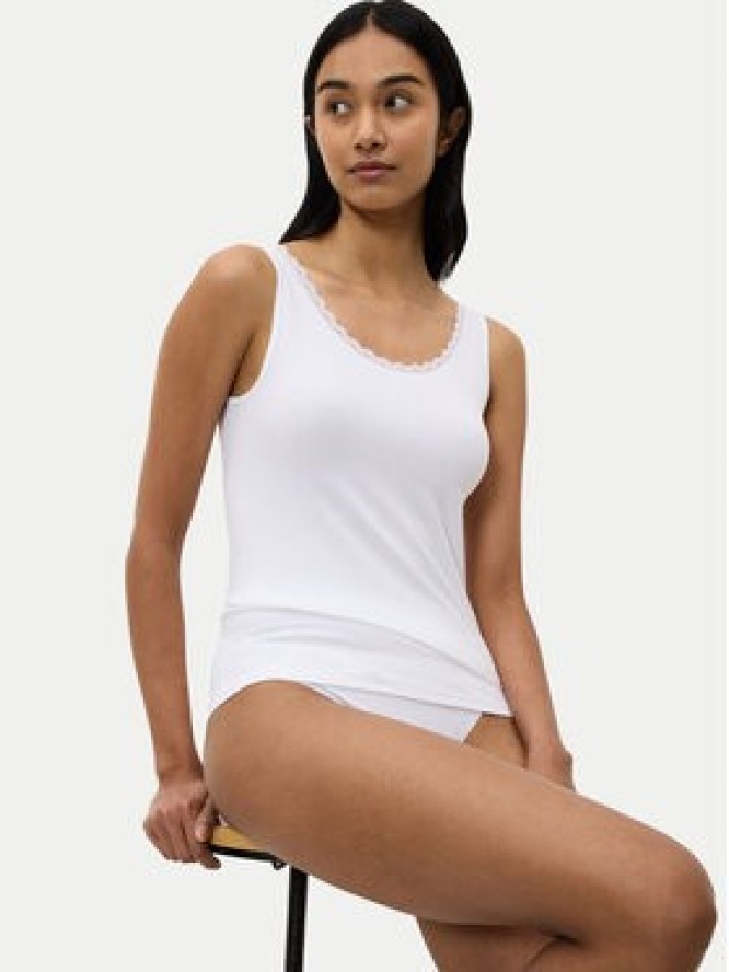 Triumph Top Feel Of Cotton 10224975 Biały Slim Fit