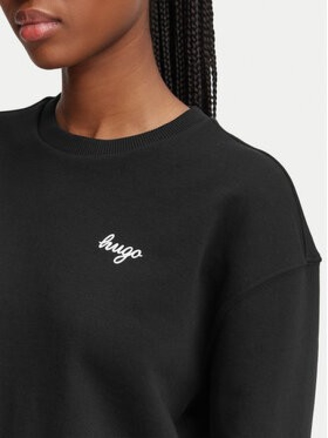 HUGO Bluza Damaswee_B 50571605 Czarny Loose Fit