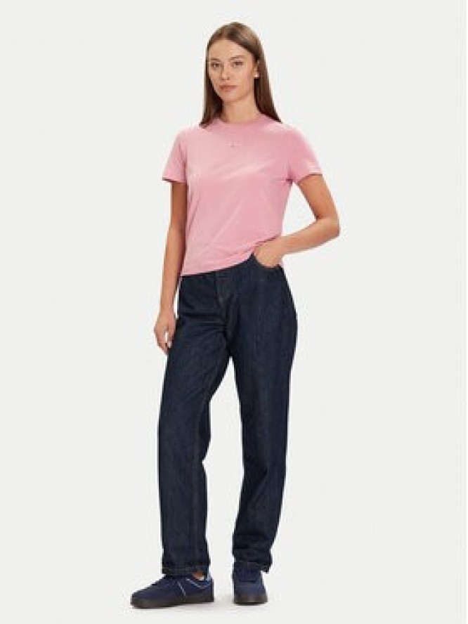 Tommy Jeans T-Shirt Linear DW0DW21964 Różowy Regular Fit