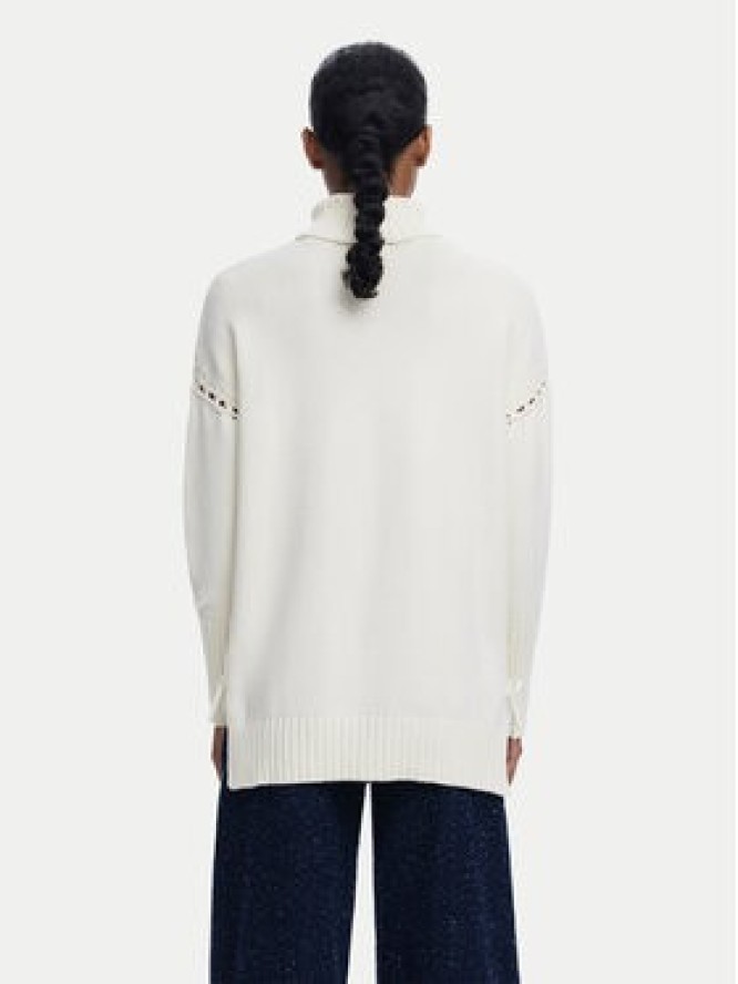 Desigual Golf Vantaa 25WWJF11 Biały Relaxed Fit