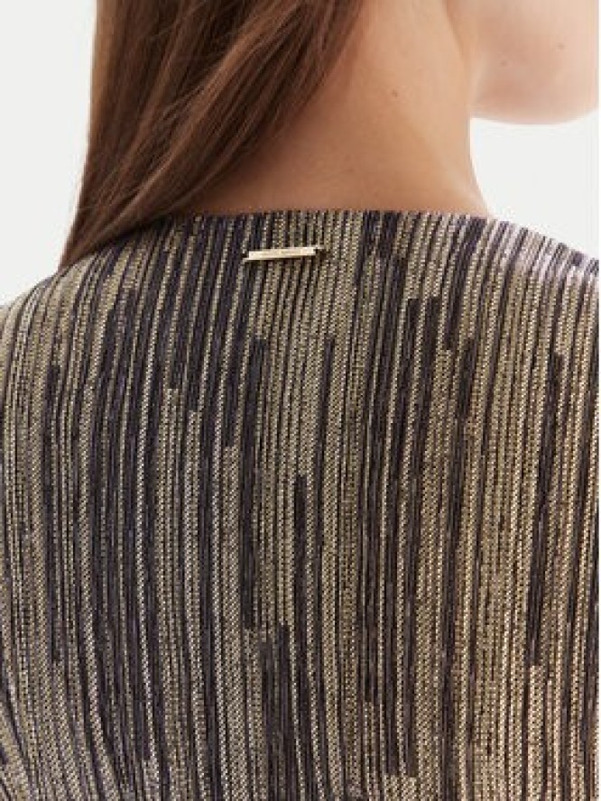 Just Cavalli Sukienka wieczorowa 79PAO946 J0252 Złoty Slim Fit