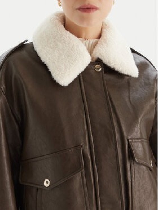 MICHAEL Michael Kors Kurtka z imitacji skóry 77A1487M52 Brązowy Relaxed Fit