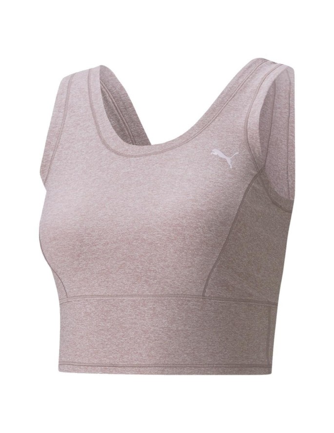 Top Sportowy Damski Puma Studio Yogini Luxe Crop Tank Różowy