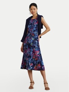 LAUREN RALPH LAUREN Sukienka koktajlowa 200973610001 Granatowy Regular Fit