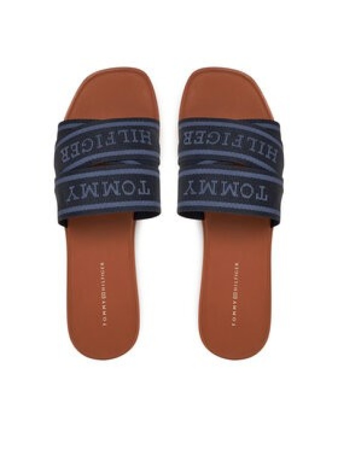 Tommy Hilfiger Klapki Webbing Mule FW0FW08421 Granatowy