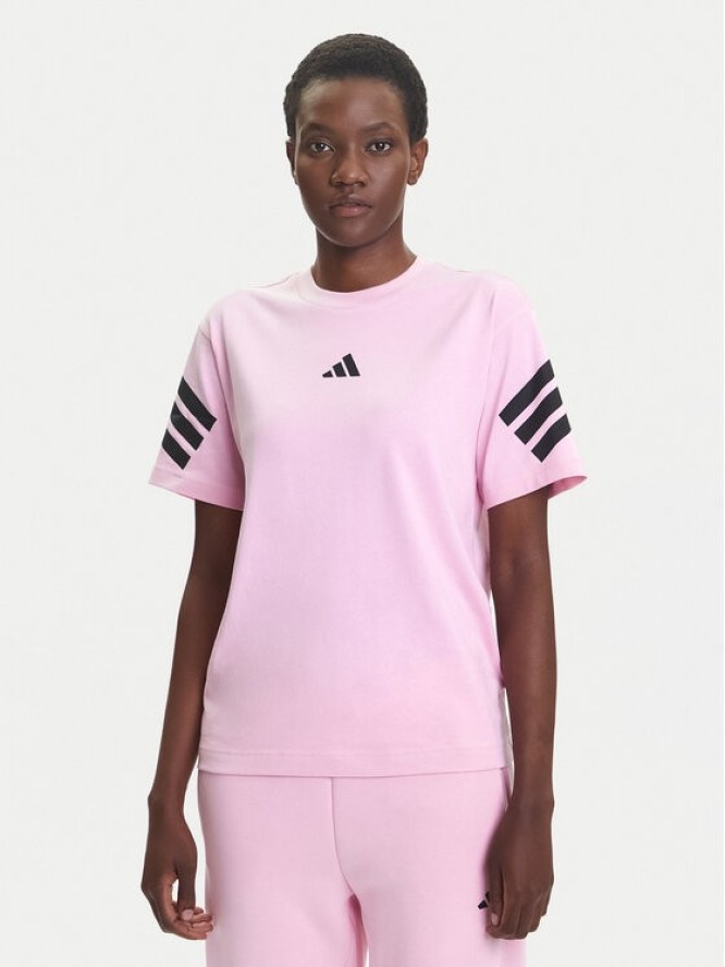adidas T-Shirt Future Icons 3-Stripes JE0240 Różowy Regular Fit