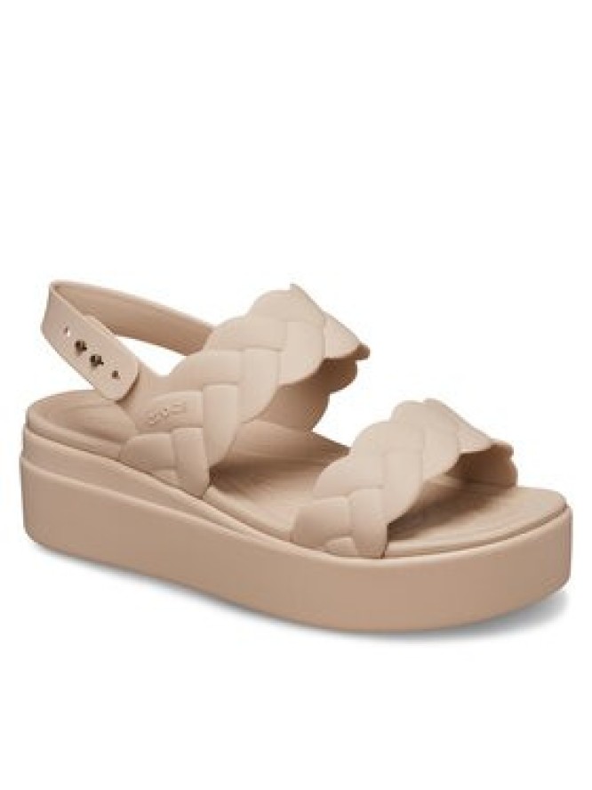Crocs Sandały Brooklyn Woven Upper LW 209977 Beżowy