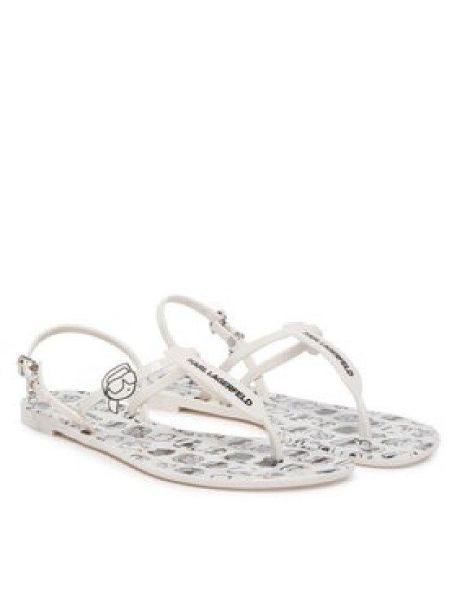 KARL LAGERFELD Sandały Jelly KL80002G Biały