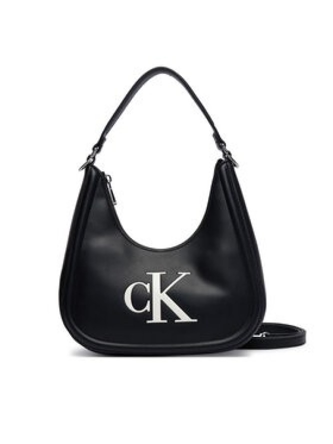 Calvin Klein Torebka Bold Ck Small Crescent LV04F3561G Czarny