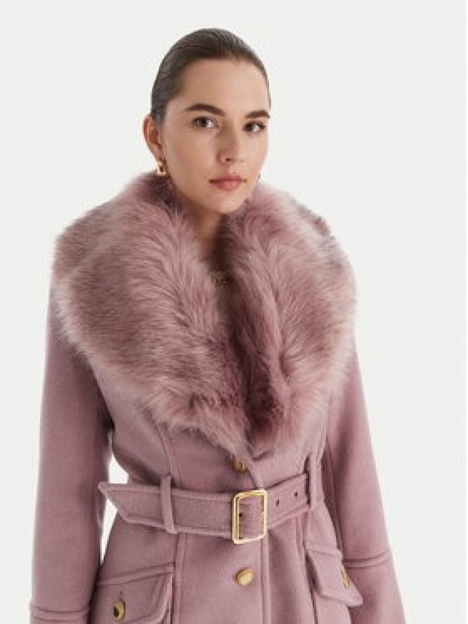 Marciano Guess Płaszcz wełniany 5BGL26 1799Z Fioletowy Regular Fit