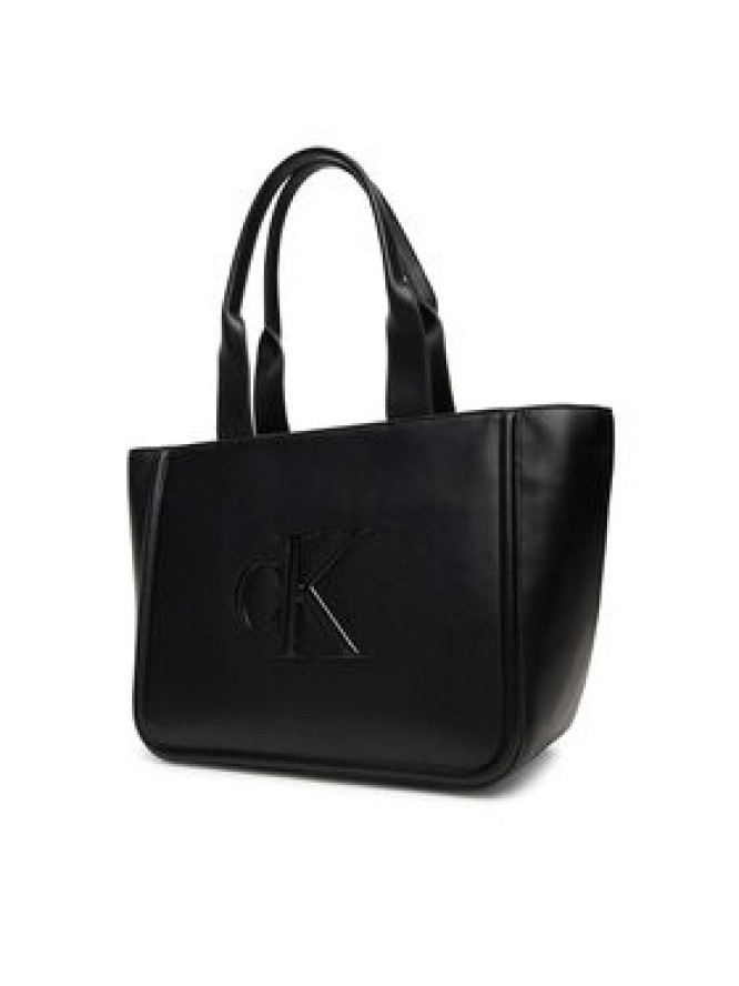 Calvin Klein Torebka Bold Ck Medium Tote LV04F3218G Czarny