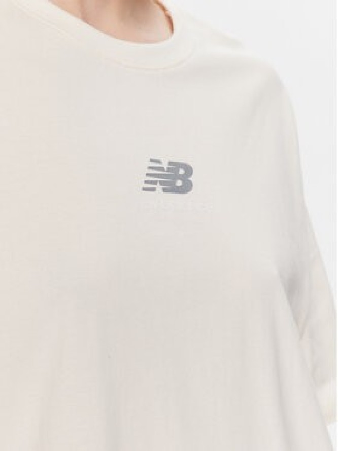 New Balance T-Shirt WT31511 Beżowy Oversize
