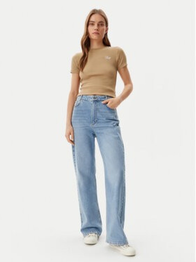 Guess T-Shirt W5GP62 KA0H1 Beżowy Regular Fit