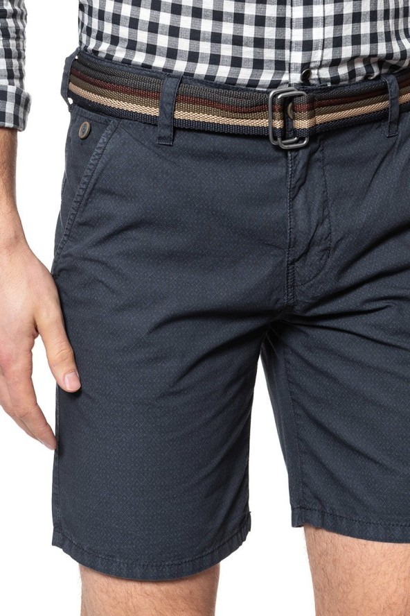 SPODENKI MUSTANG Denver Short Check Print 1912-Total Eclipse 1007528 11318