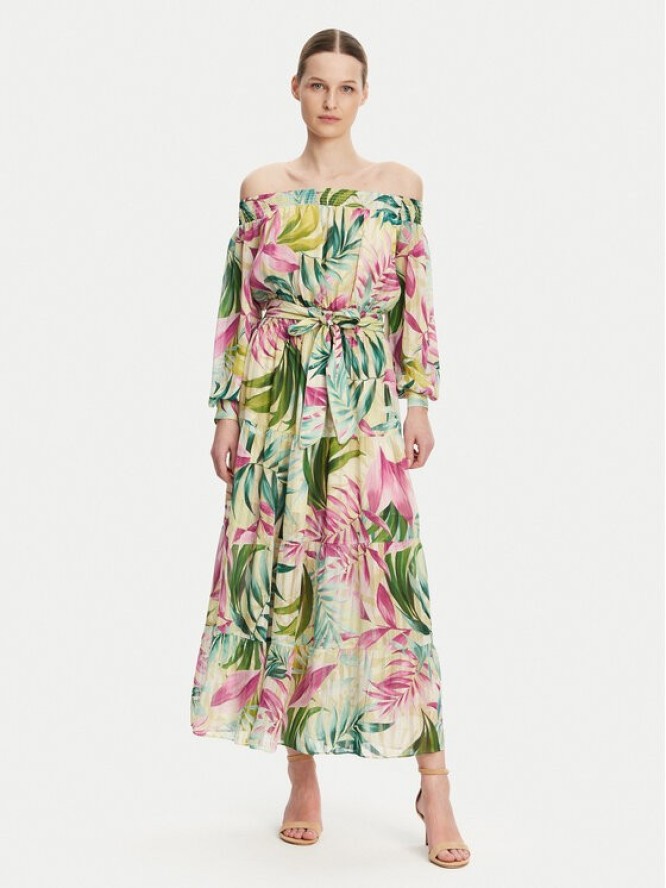 Guess Sukienka letnia W5GT16 WH9Z2 Kolorowy Regular Fit