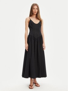 STAUD Sukienka letnia Dena R24S2109PO Czarny Slim Fit