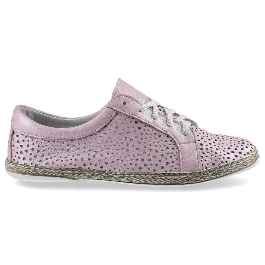 Różowe Espadryle Lemar Damskie Stylowe Obuwie