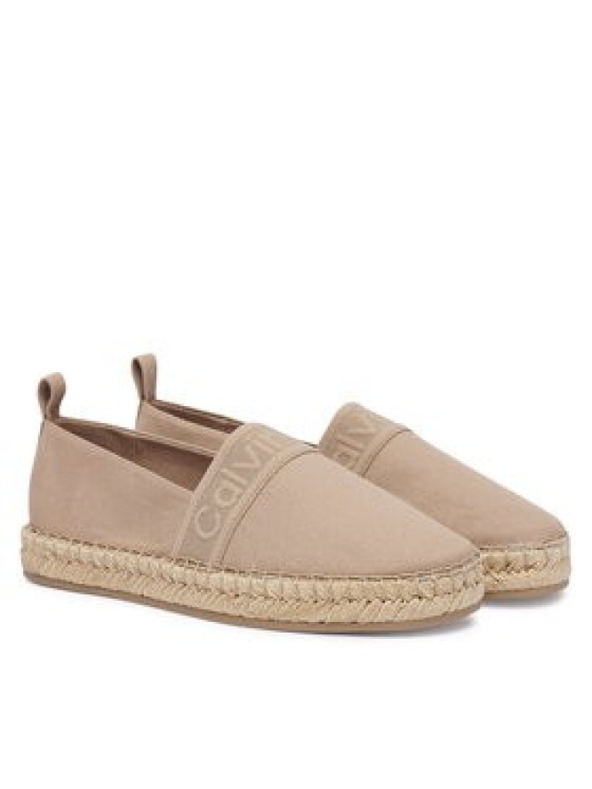 Calvin Klein Espadryle Logo Webbing HW0HW02934 Beżowy
