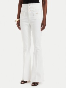 Guess Jeansy W6GA14 D0857 Kremowy Slim Fit