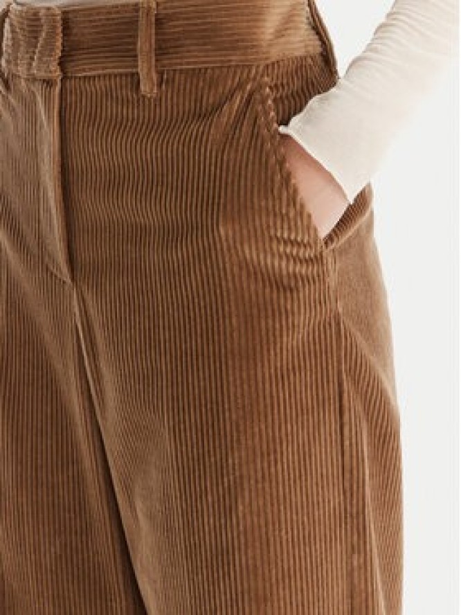 Weekend Max Mara Spodnie materiałowe Tania 2525136092 Brązowy Wide Leg