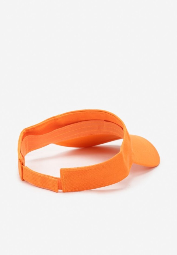 Pomarańczowy Kapelusz Daszek z Regulowanym Paskiem Zapinany na Rzep Ruan