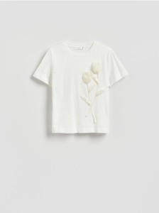 T-shirt z aplikacją - biały