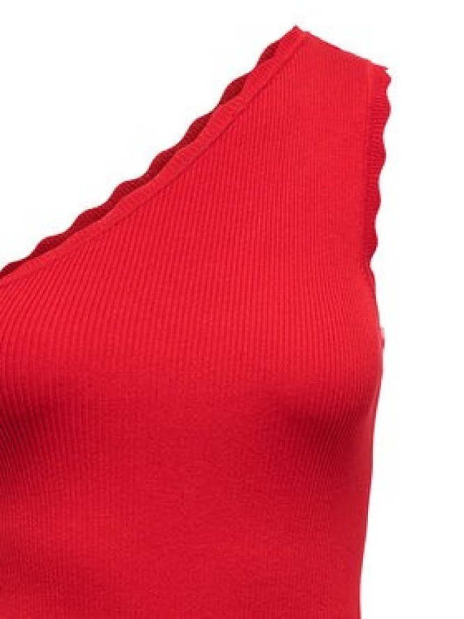 JDY Top Nanna 15351420 Czerwony Slim Fit