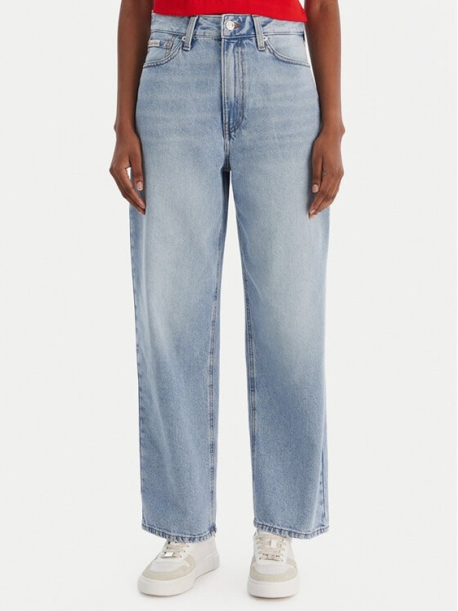 Calvin Klein Jeans Jeansy Eu Barrel LV047E628G Niebieski Regular Fit