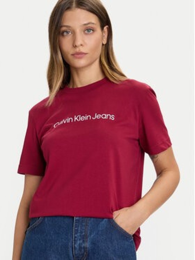 Calvin Klein Jeans T-Shirt LV047C912G Czerwony Regular Fit