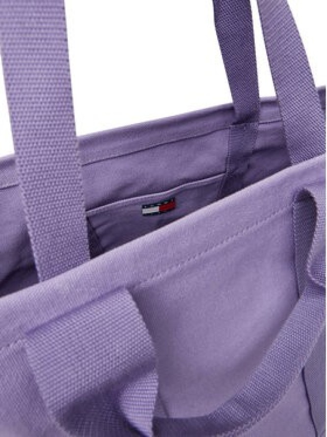 Tommy Jeans Torebka Tjw Tote Edition Canvas AW0AW17542 Fioletowy
