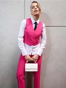 Kamizelka garniturowa - różowy