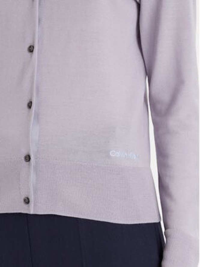 Calvin Klein Kardigan LV044D323G Szary Slim Fit