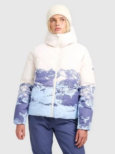 4F Kurtka narciarska w kolorze kremowym rozmiar: XS