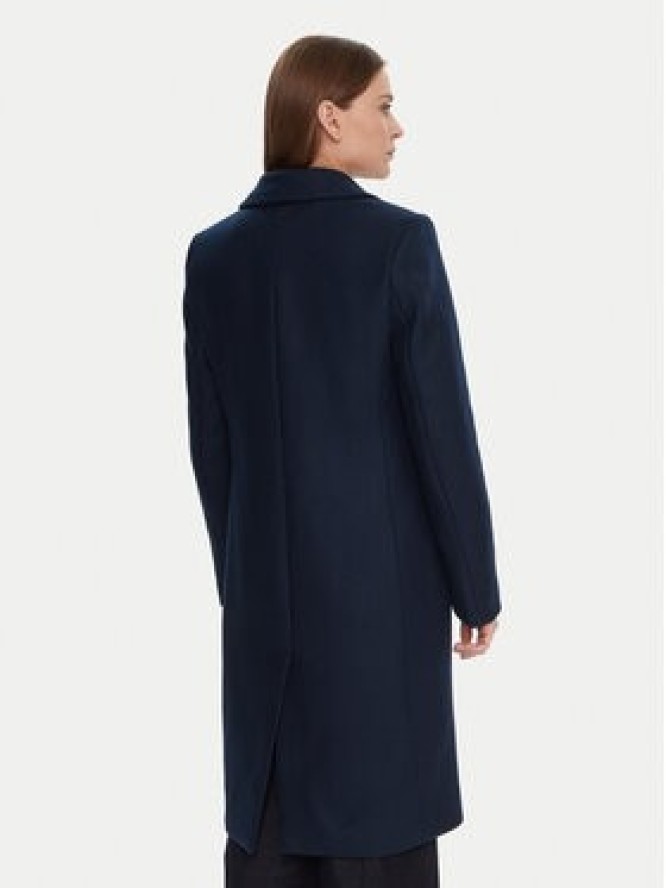 Tommy Hilfiger Płaszcz wełniany WW0WW46547 Granatowy Regular Fit