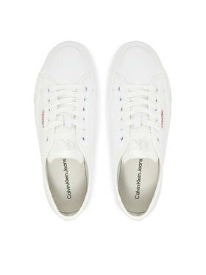 Calvin Klein Jeans Sneakersy Vulc Flatform Lth YW0YW01886 Biały