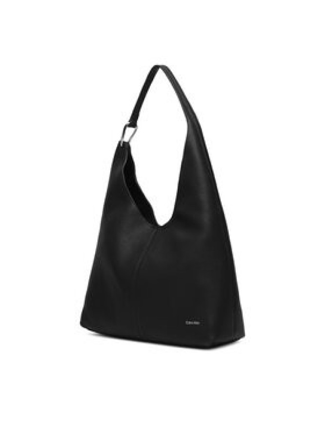 Calvin Klein Torebka Slouchy Leather Md Shoulder Bag LV04F3543G Czarny