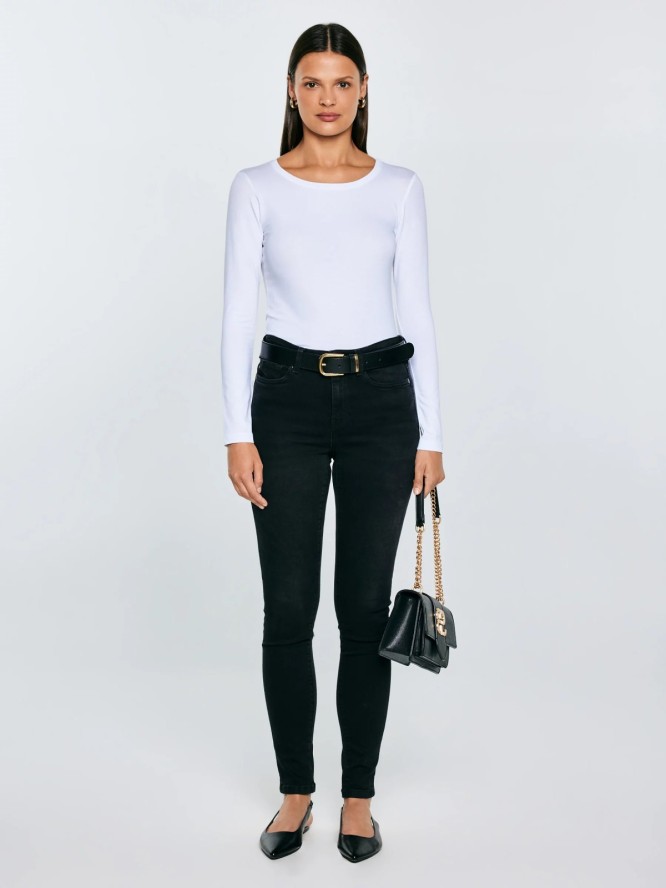 Bluzka damska z bawełny supima biała Supiclassicala 101