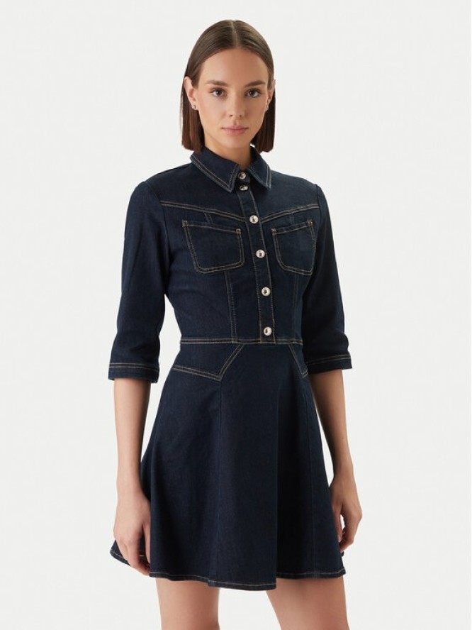 Morgan Sukienka jeansowa 261-REXAS Granatowy Regular Fit