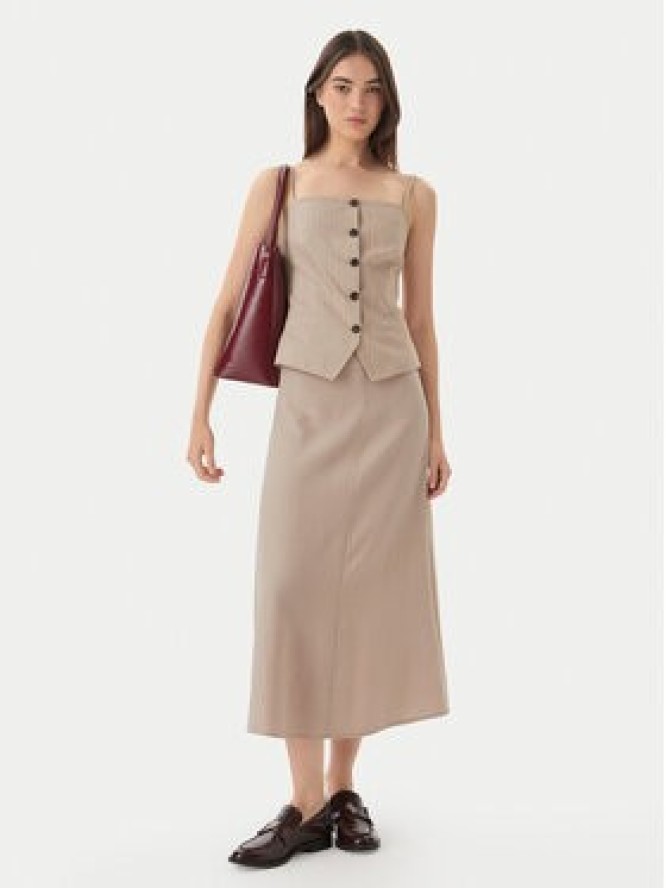 ONLY Spódnica midi Goa 15363690 Beżowy Regular Fit