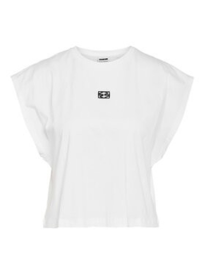 Noisy May T-Shirt Speedy 27033493 Biały Regular Fit