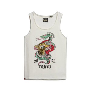 Top bez rękawów z odkrytymi ramionami dla kobiet Superdry Neo Trad Tattoo