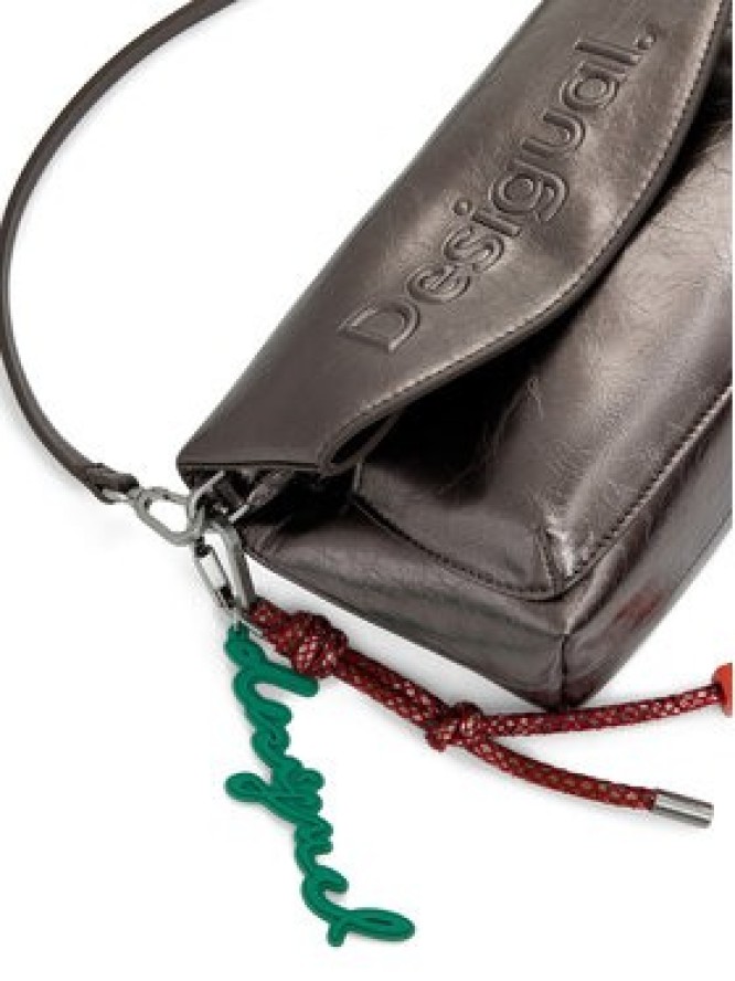 Desigual Torebka Half Logo Trokel 25WAXPAQ Brązowy