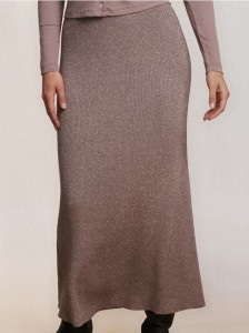 Prążkowana spódnica midi - Inny