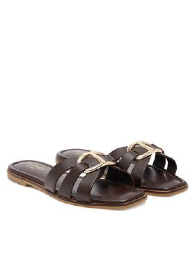 TWINSET Klapki 251TGT090 Brązowy