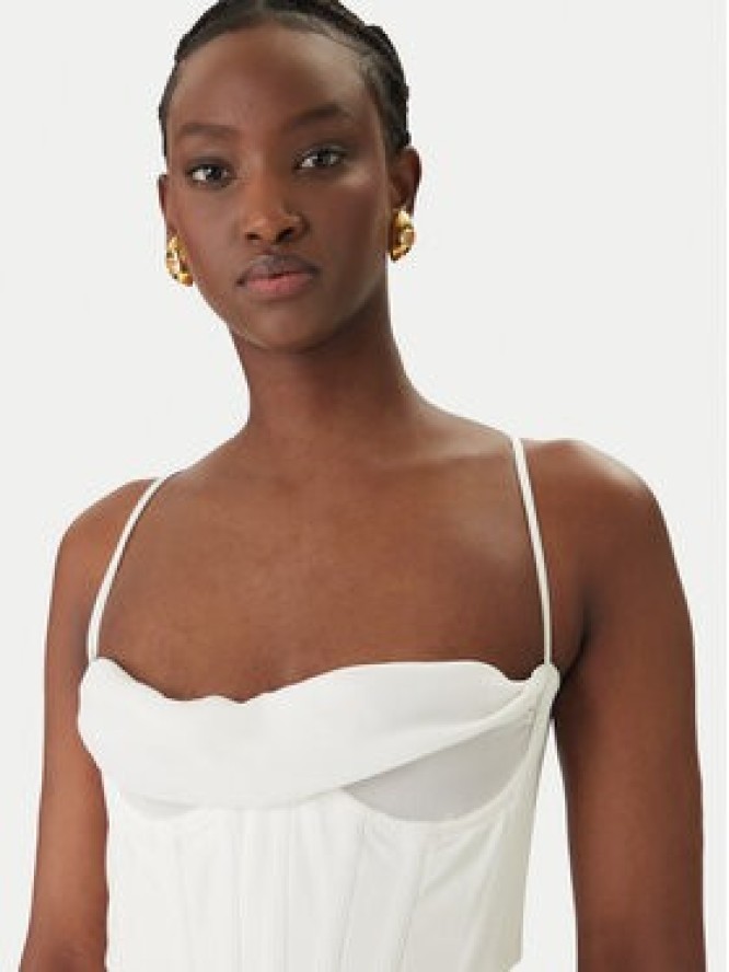 Bardot Sukienka koktajlowa Martini 58535DB Biały Slim Fit