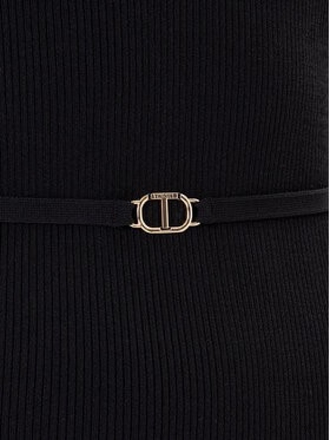 TWINSET Sukienka dzianinowa 252TP3352 Czarny Slim Fit