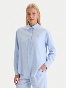 Nautica Koszula W126-NALST-1019-23X Błękitny Regular Fit