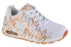 Buty do chodzenia sneakersy damskie Skechers Uno-Metallic Love