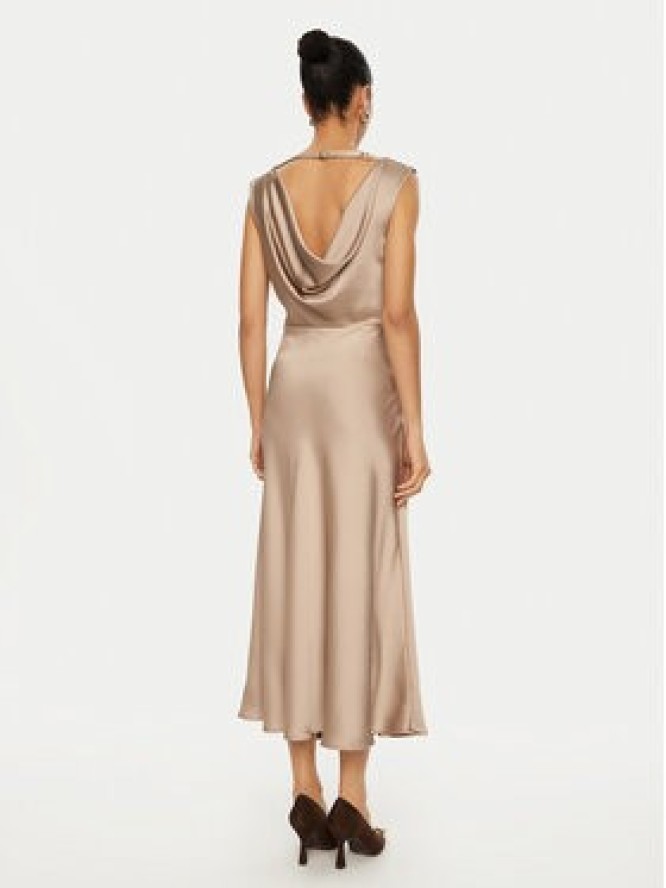 Imperial Sukienka koktajlowa AFBAIBA Beżowy Slim Fit